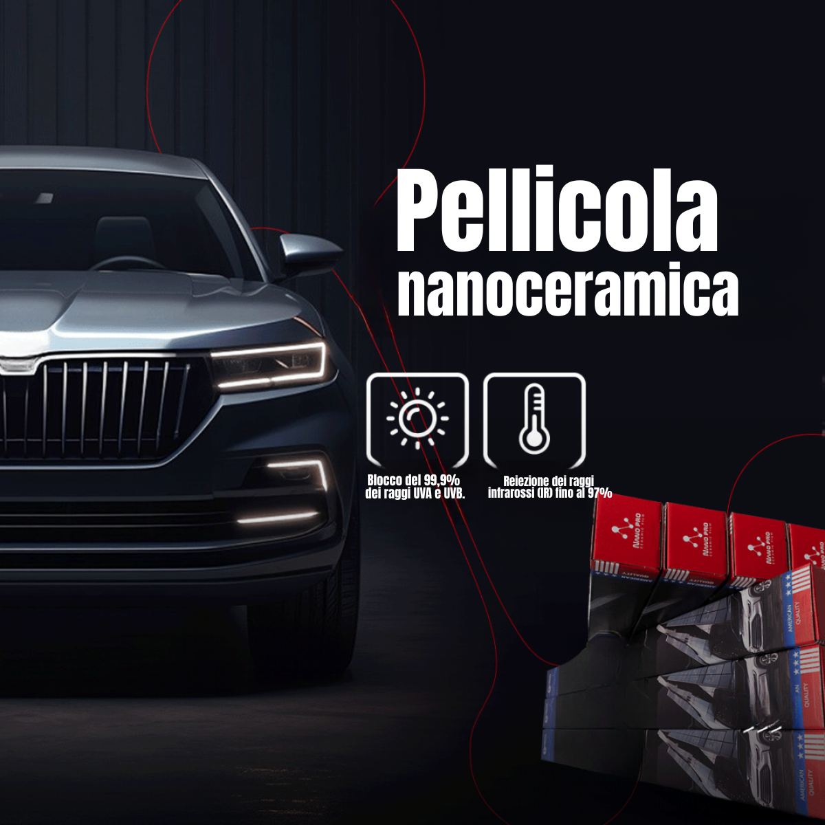 Pellicola Oscurante Auto Premium  | Kit Completo in Nano Ceramica