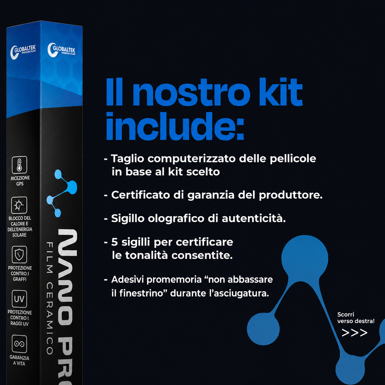 Pellicola Oscurante Auto Premium  | Kit Completo in Nano Ceramica